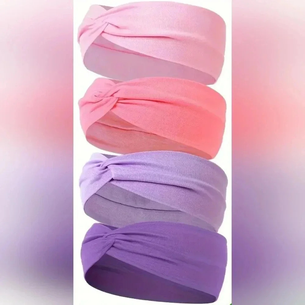 Set Of 4 Bundle Headbands Pink Purple NWT  FREE With A Bundle